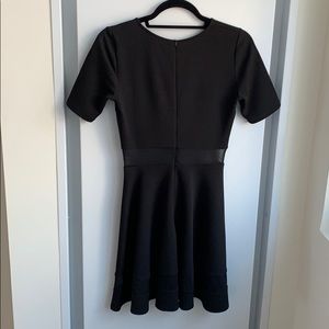 Black Pointelle Fit & Flare Dress by Aqua